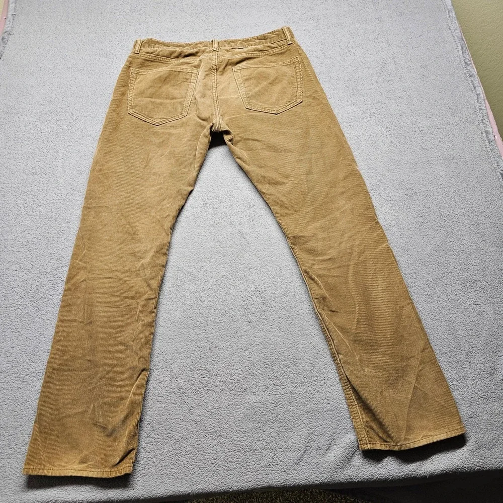 Banana Republic Mens 31x30 Corduroy‎ Pants Tan Pima Cotton Straight Leg 5-Pocket
